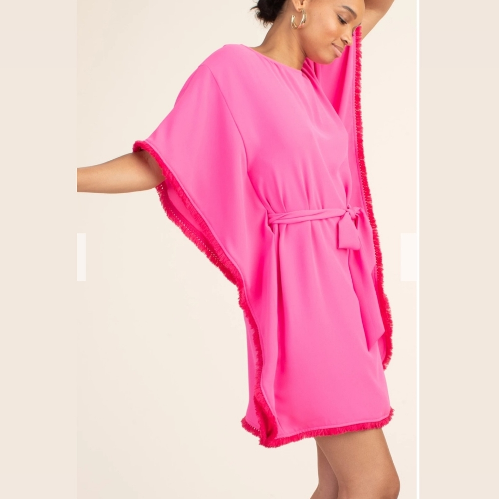 Trina Turk hot pink flamingo women dress